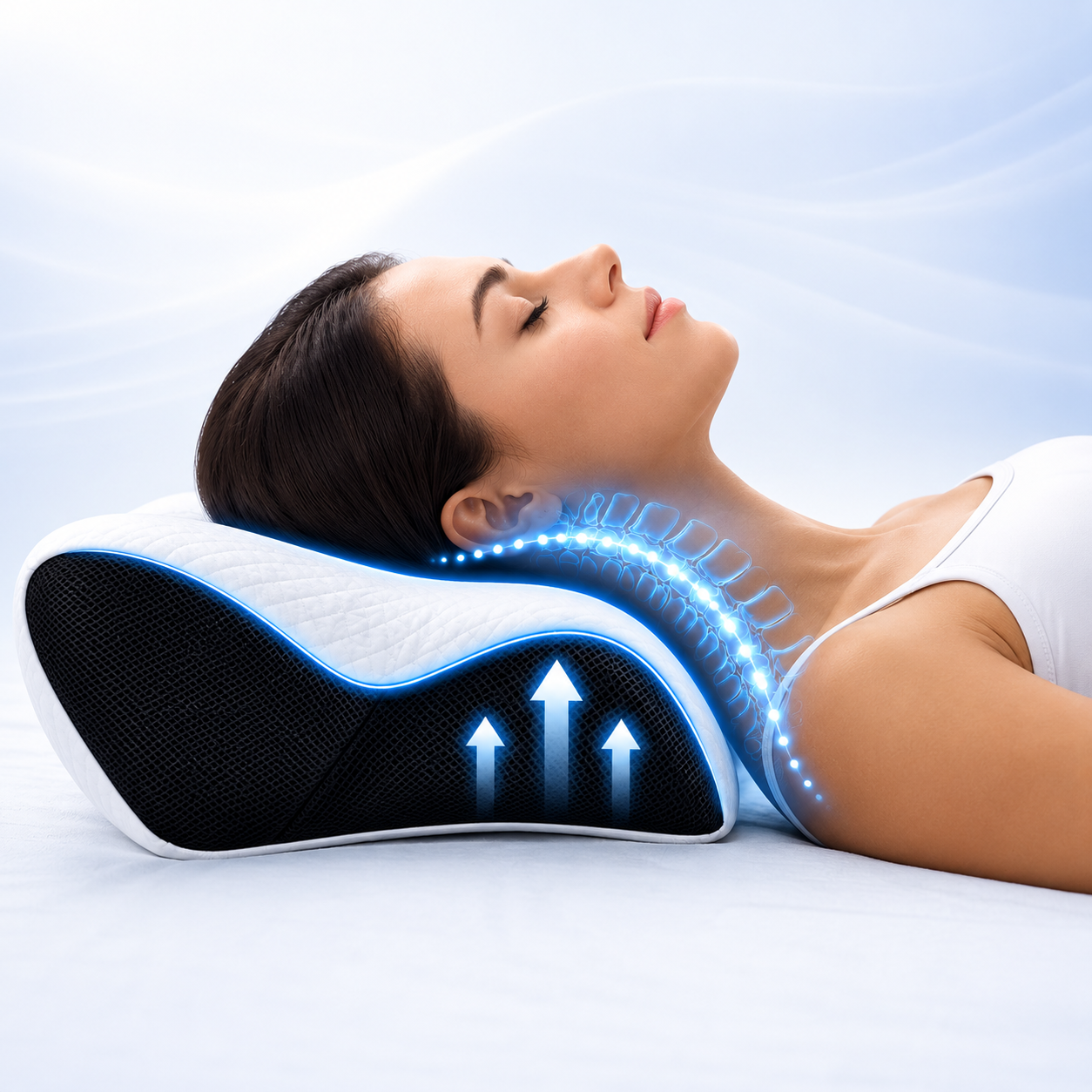 CerviCloud™ | Cuscino Cervicale Ergonomico in Memory Foam Premium